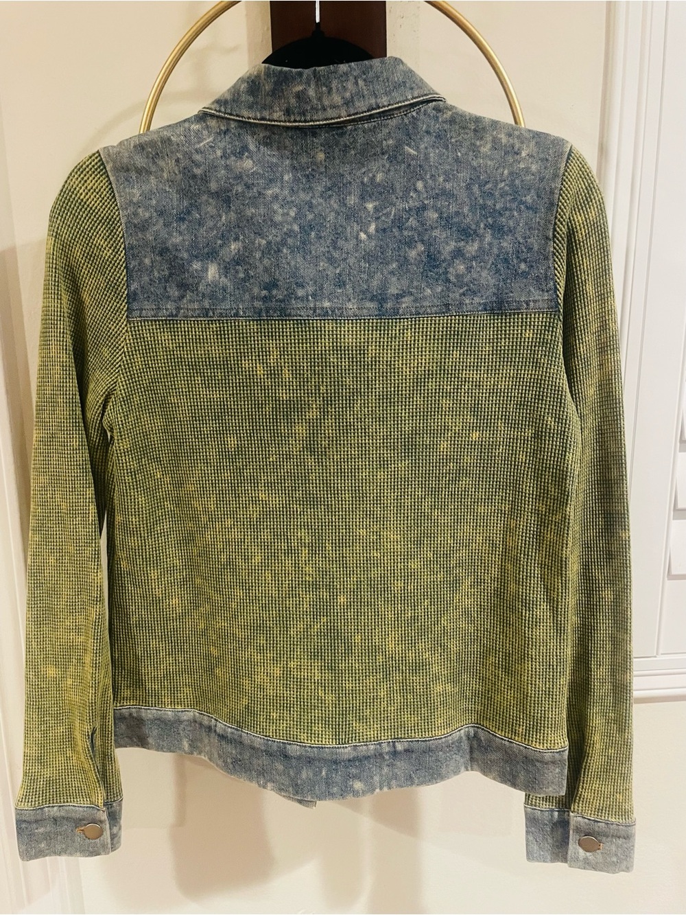 Mystree Green and Blue Two-Tone Denim Jacket - Picture 4 of 4